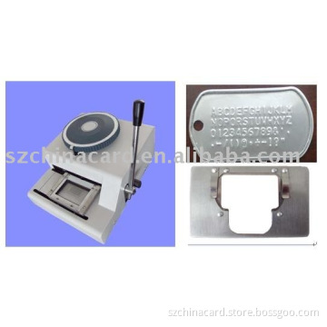 Manual dog tag embossing machine